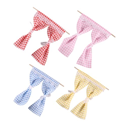 SUPVOX 4 Stück Mini Vorhänge für Puppenhäuser Set Leichte Installation Mehrfarbige Elegante Dekoration für Dollhouse Möbel und Zubehör für Küche Bad und Schlafzimmer SUPVOX 4 Stück Mini Vorhänge für Puppenhäuser Set Leichte Installation Mehrfarbige Elegante Dekoration für Dollhouse Möbel und Zubehör für Küche Bad und Schlafzimmer von Supvox