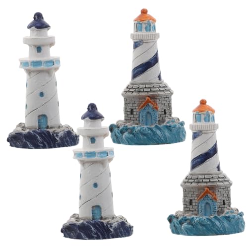 SUPVOX 4 Stück Miniatur Leuchtturm Figuren aus Robustem Resin Mediterrane Küsten-Dekoration Rustikaler Maritimer Stil Handgefertigte Mini Leuchttürme für Puppenhaus DIY Mikro SUPVOX 4 Stück Miniatur Leuchtturm Figuren aus Robustem Resin Mediterrane Küsten-Dekoration Rustikaler Maritimer Stil Handgefertigte Mini Leuchttürme für Puppenhaus DIY Mikro von Supvox