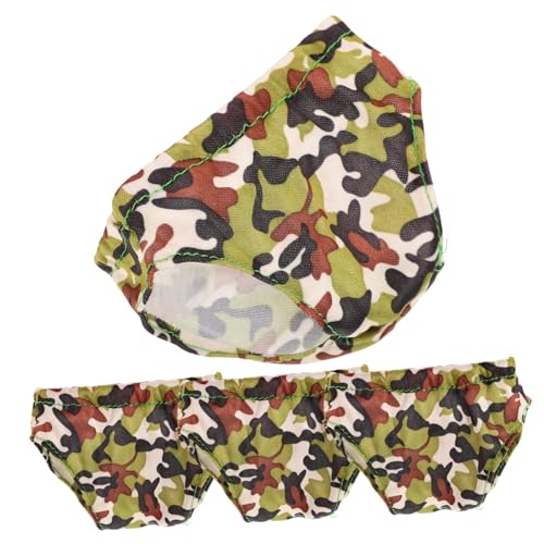 SUPVOX 4 Stück Puppen Unterwäsche in Militärgrün Doll Accessoires Miniatur Puppen Slips Praktische Puppenkleidung für Babypuppen von Supvox