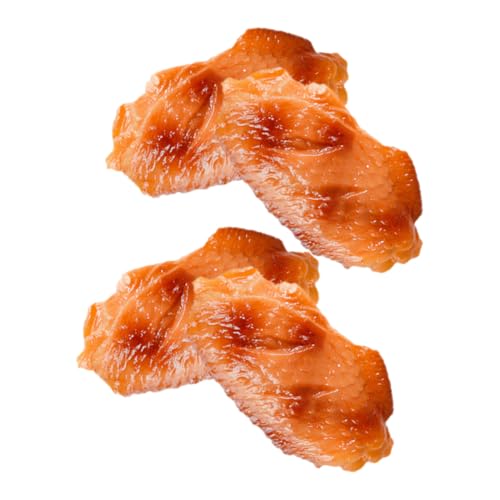 SUPVOX 4 Stück Realistische PVC Hähnchenflügel Deko Imitation Lebensmittelmodell Verschleißfestes Künstliches Hühnchen flügel Display für Fotografie Wohn Partydesign SUPVOX 4 Stück Realistische PVC Hähnchenflügel Deko Imitation Lebensmittelmodell Verschleißfestes Künstliches Hühnchen flügel Display für Fotografie Wohn Partydesign von Supvox
