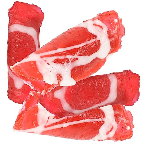 SUPVOX 4 Stück Realistisches Künstliches Fleischrollen Teilig Naturgetreue Lebensmittelmodelle zur Dekoration von Restaurants Buffets Partys und Ausstellungen Detailgetreu Geformt und von Supvox
