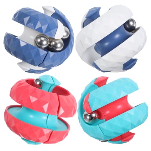 SUPVOX 4 Stück Rotierende Orbit-Kugel Puzzle-Spiele Stressabbau Fidget Toy für Erwachsene Sanfte Drehung Sensorisches für Büro Zuhause Reise und Entspannung von Supvox