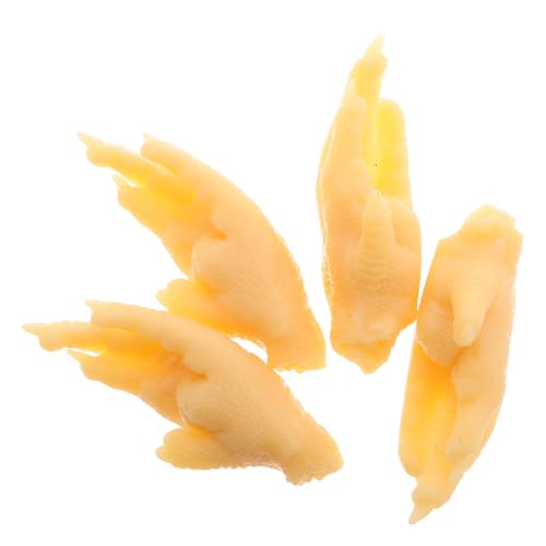 SUPVOX 4 Stück Simuliertes Hühnerfußmodell künstliche Nahrung Hühnerflügel Simulation Hühnerbein simuliertes Essensspielzeug Realistisches lebensechtes Essen Fleisch Hunde behandelt PVC von Supvox