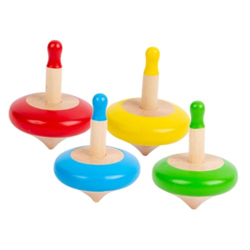 SUPVOX 4 Stück Teiliges Farbiges Holz kreiselspielzeug für Kleines Tragbares Pädagogisches Outdoor spaßspielzeug Schnelles Rotationstabletop SUPVOX 4 Stück Teiliges Farbiges Holz kreiselspielzeug für Kleines Tragbares Pädagogisches Outdoor spaßspielzeug Schnelles Rotationstabletop von Supvox