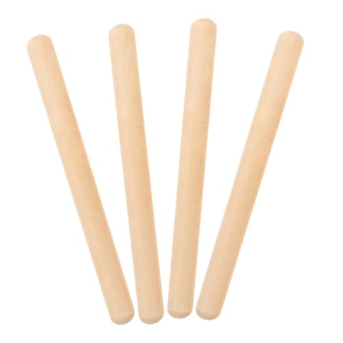 SUPVOX 4 Stück Teiliges Holz Percussion Sticks Glatt Poliert Rhythmusförderndes Schlaginstrument für Fördert Kreativität und Motorische Fähigkeiten Sicher und Langlebig für Musikalische von Supvox