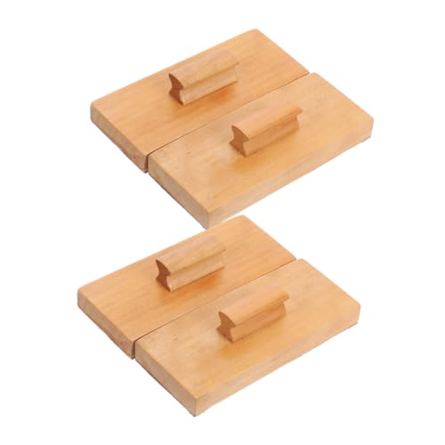 SUPVOX 4 Stück Teiliges Holz Sandpapier Block Doppelseitige Percussion Instrumente mit Kindgerechtem Griff Einzigartiger für Rhythmus und Melodietraining für Musiklernen und Spielspaß von Supvox