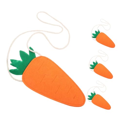 SUPVOX 4 Stück Teiliges Karotten Umhängetaschen für Schultertaschen für Ostern Geschenkidee Kreative Outdoor für Kleine von Supvox
