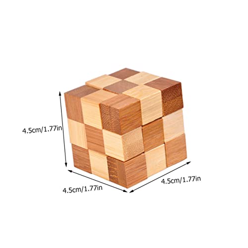 SUPVOX 4 Stück Teiliges Kongming Lock Puzzle aus Bambus Intellektuelles Denkspiel für Erwachsene Fördert Logisches Geschicklichkeit und Gehirnentwicklung Pädagogisches Holzspielzeug von Supvox