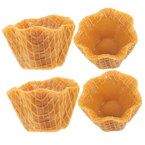 SUPVOX 4 Stück Teiliges Künstliche Cupcake Liner Realistische Tortendekoration Fotorequisiten für Restaurant Fensterdeko und Lehrzwecke von Supvox