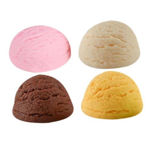 SUPVOX 4 Stück Teiliges Künstliche Eiskugeln aus Realistische Eiscreme Modellbällchen in Bunten Farben Leichtes Dekorations und Ausstellungsset für Laden Fotografie von Supvox