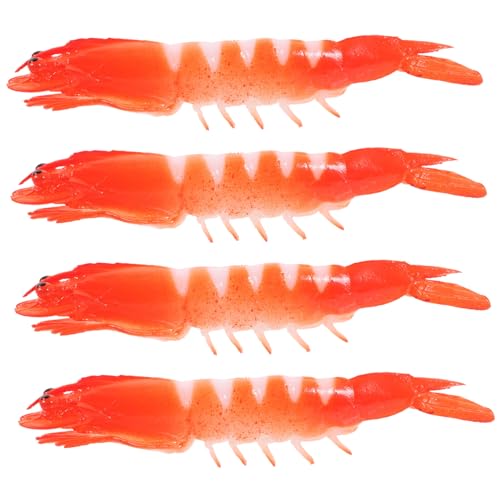 SUPVOX 4 Stück Teiliges Künstliche Garnelen aus PVC Realistische Garnelenmodelle als Kreatives Lernspielzeug und Dekoratives Seafood Display für Fotografie und Geschenkideen SUPVOX 4 Stück Teiliges Künstliche Garnelen aus PVC Realistische Garnelenmodelle als Kreatives Lernspielzeug und Dekoratives Seafood Display für Fotografie und Geschenkideen von Supvox