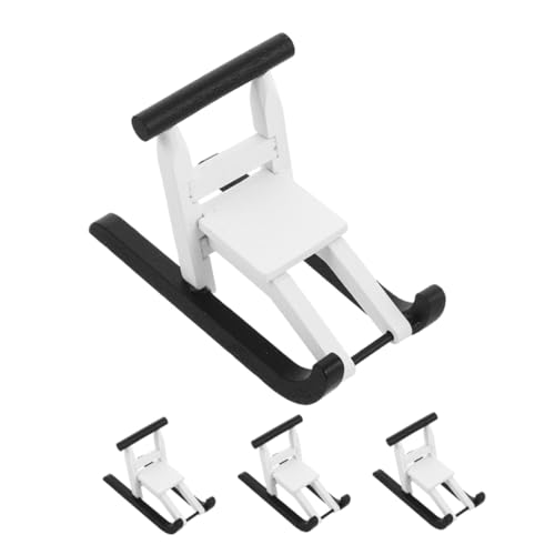 SUPVOX 4 Stück Teiliges Miniatur Holzschlitten Deko Rustikale Weihnachtsfigur aus Holz Detailreiche Puppenhaus-Schlitten Vielseitige Tisch Baumdekoration für Festliche von Supvox