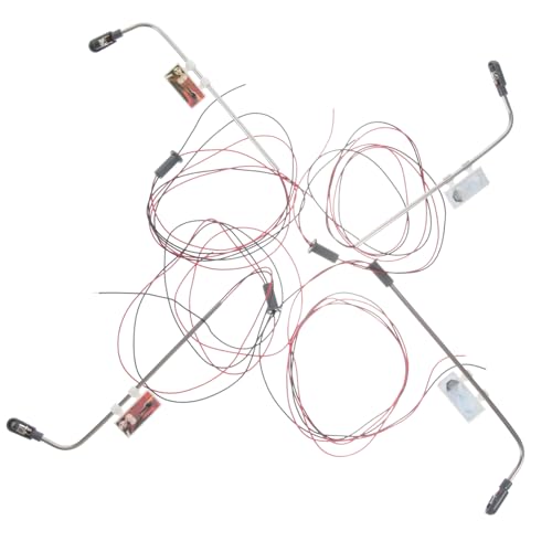Supvox 4stücke Straßenlaternen-Modelle Miniatur-Lichter Aus Kunststoff Und Edelstahl Für Micro-Szene Dekoration Tischrequisiten Fotorequisiten Landschaftsbeleuchtungshandwerk Ornamente von Supvox