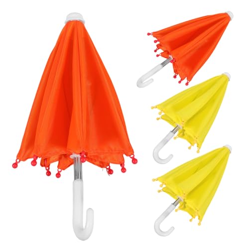 SUPVOX 4 Stück Teiliges Miniatur puppenregenschirm Aufklappbar mit Stabilem Edelstahlgestell Polyesterbespannung Geeignet Puppen als Dekoratives und von Supvox