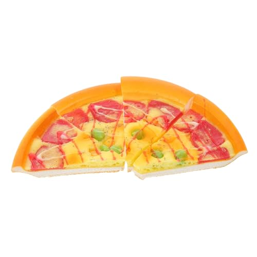 SUPVOX 4 Stück Teiliges PU Fake Pizza Slice Realistische Simulation Käse Dreiecke für Spielküche Pizza Party Dekoration Miniatur Modell für Wohnraumspaß von Supvox