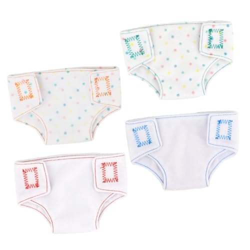 SUPVOX 4 Stück Teiliges Puppen Unterwäsche aus Leichtem Strapazierfähigem Verstellbar und Wiederverwendbar Passend für Puppen Bunte Puppenpanties als Zubehör für Puppenkleidung und DIY von Supvox