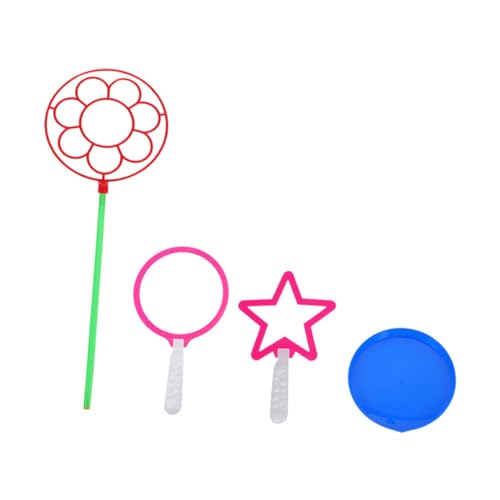 SUPVOX 4 Stück Teiliges Riesiges Seifenblasen Set mit Bunten Zauberstäben Outdoor Bubble Maker für Große Seifenblasenstäbe für Park Garten Geburtstag und Partyspaß Zufällige Farbe von Supvox