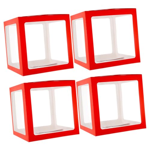 SUPVOX 4 Stück Teiliges Transparentes Ballonbox Quadratische Partydekoration für Geburtstag Hochzeit Vielseitige Überraschungs und Fotorequisite SUPVOX 4 Stück Teiliges Transparentes Ballonbox Quadratische Partydekoration für Geburtstag Hochzeit Vielseitige Überraschungs und Fotorequisite von Supvox