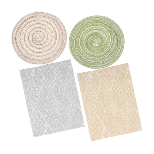 SUPVOX 4 Stück Teppichdekoration Puppenhaus Mini Teppiche Zubehör-Bodenmatte Kleiner Hausteppich Kleiner Teppich Spielhaus Teppichdekor Dollhouse Floor Matte winziger Teppich Stoff von Supvox