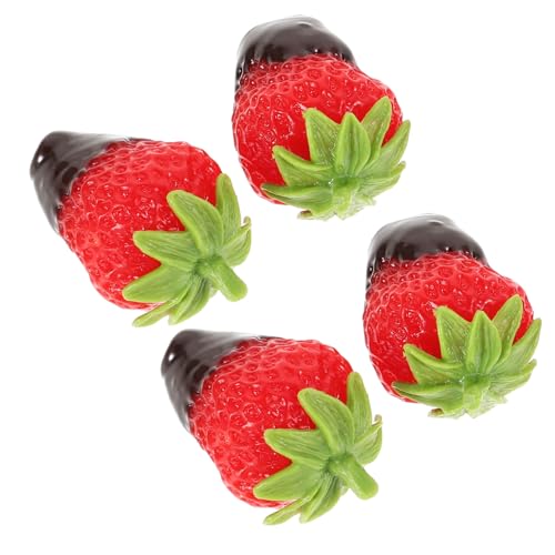 SUPVOX 4 Stück künstliche Fruchtdekoration Erdbeer -Wohnkultur gefälschte Erdbeere Kunstfruchtdekor realistisch gefälschte Dessertdekorationen Simulation Erdbeere Erdbeer-Bastelbedarf PVC SUPVOX 4 Stück künstliche Fruchtdekoration Erdbeer -Wohnkultur gefälschte Erdbeere Kunstfruchtdekor realistisch gefälschte Dessertdekorationen Simulation Erdbeere Erdbeer-Bastelbedarf PVC von Supvox