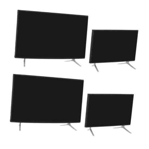 SUPVOX 4 Stücke Maßstab Miniatur Fernseher mit Stabilem Sockel Puppenmöbel Wohnzimmer Dekoration Realistische Miniatur für Szenen und Sammlungen von Supvox