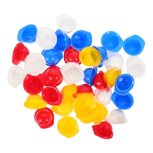 SUPVOX 40 Stück Teiliges Mini Bauschutzhelm aus Langlebigem PP Kunststoff Bunte Mini Schutzhelme in Rot Blau Gelb Weiß Realistische Bauhelm Modelle für Puppen Party und Halloween von Supvox