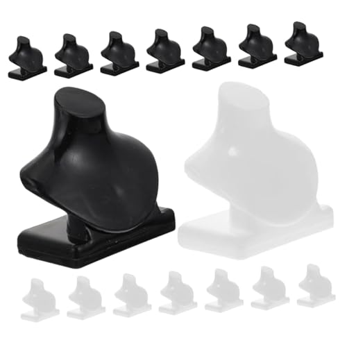 SUPVOX 40 Stück Teiliges Mini Schmuckhalter Puppenhaus Kleiner Halskettenständer Weiß und Schwarz Dekorativer Miniatur-dekoartikel für Kinderspiel und Tischdisplay von Supvox