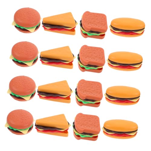 SUPVOX 40 Stück Teiliges Miniatur Fast Food mit Hamburgern Hot Dogs Sandwiches und Toasts Realistische Lebensmittel für Kreatives Rollenspiel und Detailgetreue Simulation von Supvox