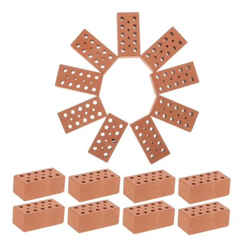 SUPVOX 40 Stück Teiliges Miniatur Ziegelsteine für Sandtisch Dekoration Handgefertigte Modellziegel für DIY Architektur Vielseitige Mini Bausteine für und Kreativspielzeug von Supvox