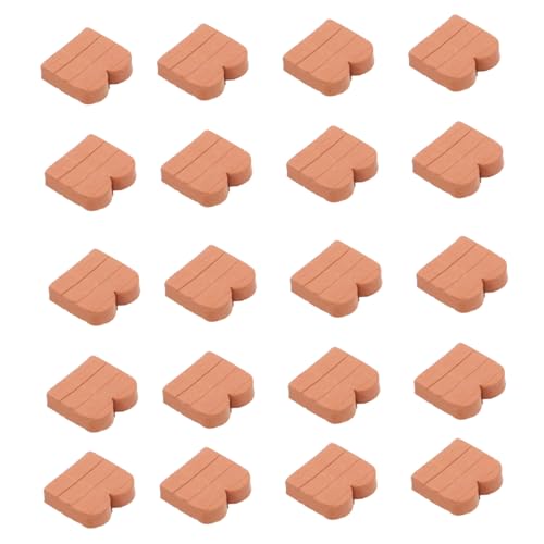 SUPVOX 40 Stück Ziegelsteine Stein Winzige Materialien Maßstab Gartenmauer Künstliche Dachblöcke Zum Basteln Realistischer Block Handgefertigt Braun Und Ziegel Lebensecht von Supvox