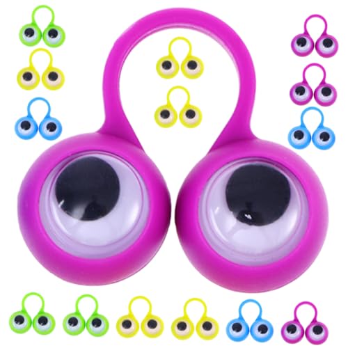SUPVOX 48 Stück Teiliges Bunte Augen Fingerpuppen aus Interaktives Kinderspielzeug für Schule Kindergarten und Party Fördert Kreative Lernentwicklung und Kindliche Fantasie von Supvox