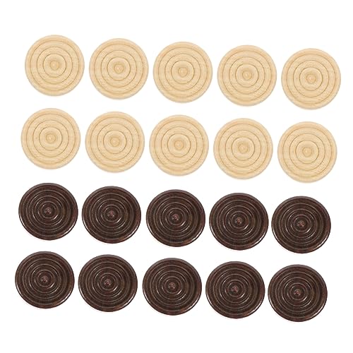 SUPVOX 48 Stück Teiliges Runde Holzspielsteine für Dame und Schach Naturfarben und Dunkelbraun Einsetzbar Leicht und Tragbar Denkspiel für Familien SUPVOX 48 Stück Teiliges Runde Holzspielsteine für Dame und Schach Naturfarben und Dunkelbraun Einsetzbar Leicht und Tragbar Denkspiel für Familien von Supvox