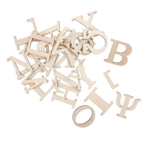 SUPVOX 48 Stück Teiliges Set Griechische Holzbuchstaben Lernspielzeug für Fördert Interaktives Lernen mit Natürlichen Materialien für Sprachentwicklung und Kreative Spiele von Supvox