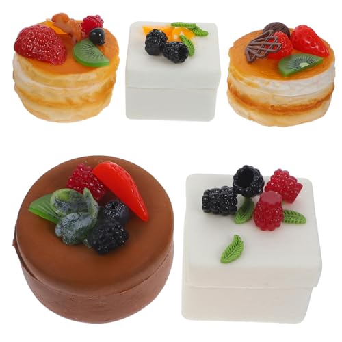 SUPVOX 5 Sätze DIY Aufbewahrungsboxen in Kuchenform Realistische Simulation Dekoration für Küche Party Laden als Lernspielzeug für Mädchen von Supvox