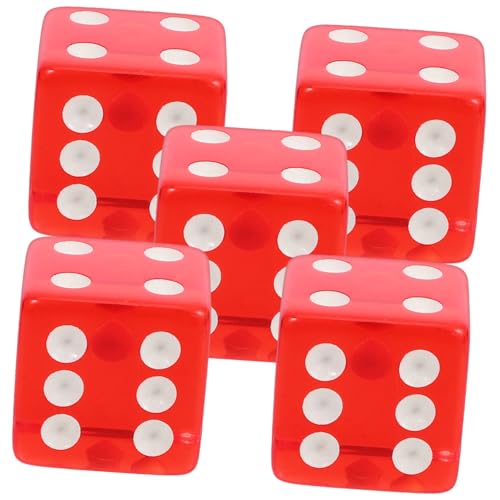 SUPVOX 5 Stück Kleine Rote Transparente Würfel Brettspiel Würfel mit Abgerundeten Ecken Leicht und Kompakt für Party Spieleabende und Spielrequisiten SUPVOX 5 Stück Kleine Rote Transparente Würfel Brettspiel Würfel mit Abgerundeten Ecken Leicht und Kompakt für Party Spieleabende und Spielrequisiten von Supvox