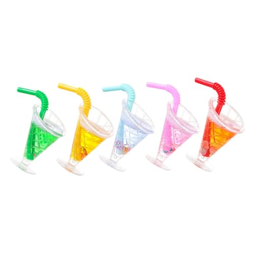 SUPVOX 5 Stück Mini Dessert Cup Teile in Hawaiianischem Stil Eisbecher Deko für Puppenhaus für Sommerfeiern und Realistische Zubehör für Garten von Supvox