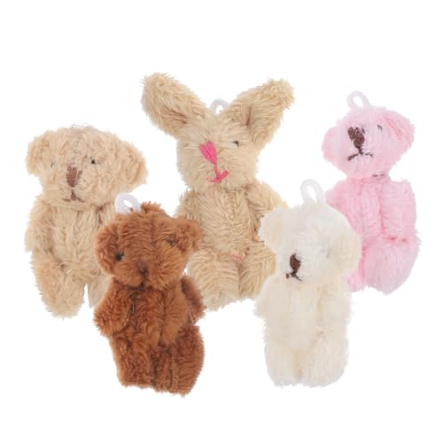 SUPVOX 5 Stück Mini Plüschfiguren Teiliges Puppenhaus Zubehör mit Bär und Hase für Kinderzimmerdekoration Spielzeuge für Puppenliebhaber und Sammler SUPVOX 5 Stück Mini Plüschfiguren Teiliges Puppenhaus Zubehör mit Bär und Hase für Kinderzimmerdekoration Spielzeuge für Puppenliebhaber und Sammler von Supvox
