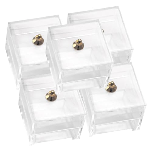 SUPVOX 5 Stück Miniatur Aufbewahrungsbox Teilig Transparent DIY Puppenhaus Dekoration Zubehör für Miniaturen Schlafzimmer Esszimmer Zubehör von Supvox