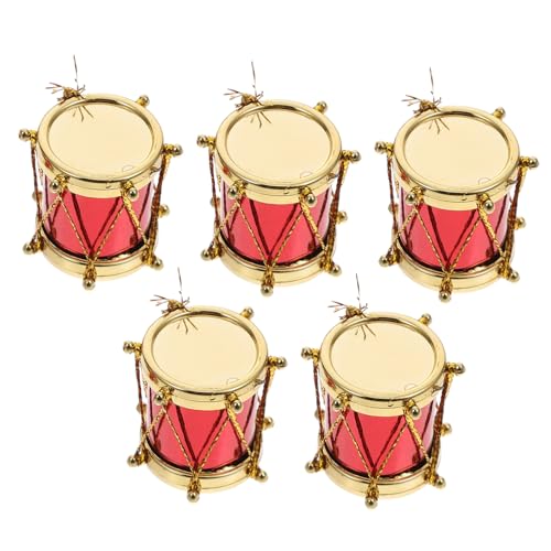 SUPVOX 5 Stück Miniatur Schlagzeug Set Teiliges Deko Set für Puppenhäuser Miniaturlandschaften Hochwertiges Musikinstrument für Kreative Szenen Home Decor von Supvox