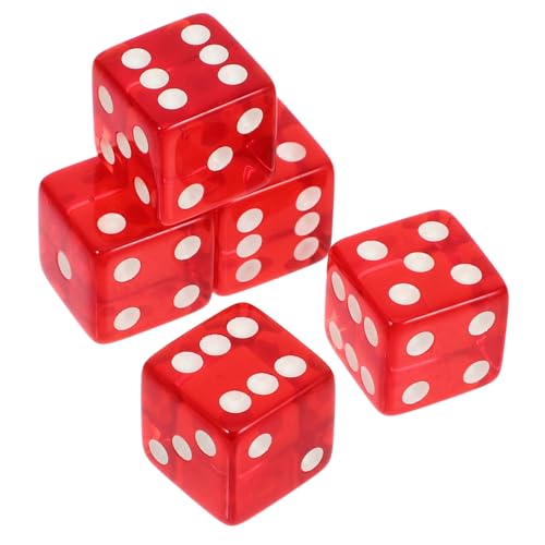 SUPVOX 5 Stück Rote Transparente Große Würfel Partyspiel Würfel Für Brettspiele Bar Familienfeiern Lustige Spielwürfel Ersatzteile SUPVOX 5 Stück Rote Transparente Große Würfel Partyspiel Würfel Für Brettspiele Bar Familienfeiern Lustige Spielwürfel Ersatzteile von Supvox