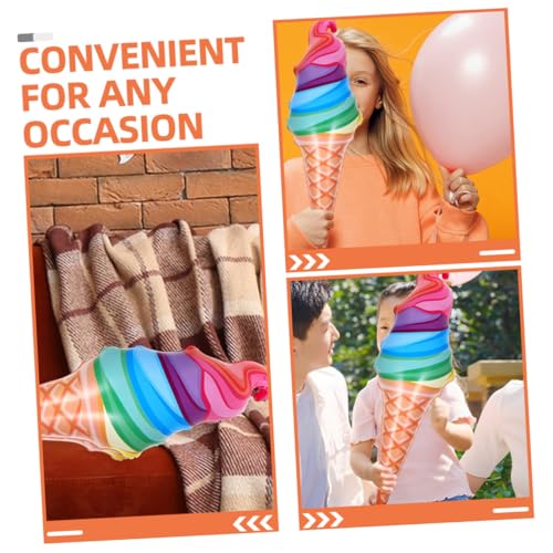 SUPVOX 5 Stück Teiliges Aufblasbare Eiscreme PVC Folienballons Große Partydeko Geburtstagsballons Vielseitig Einsetzbar für Sommerfeiern und Kindergeburtstage von Supvox