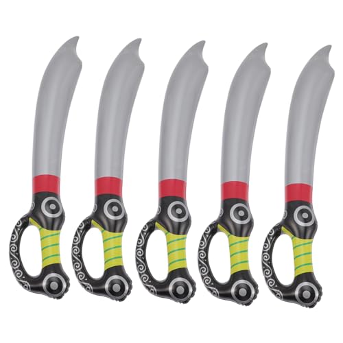 SUPVOX 5 Stück Teiliges Aufblasbares Piratenschwert PVC Robuste Kostüm Requisiten für Piratenparty Halloween Cosplay und Bühnenauftritte als Piraten Partydeko und Geschenk SUPVOX 5 Stück Teiliges Aufblasbares Piratenschwert PVC Robuste Kostüm Requisiten für Piratenparty Halloween Cosplay und Bühnenauftritte als Piraten Partydeko und Geschenk von Supvox