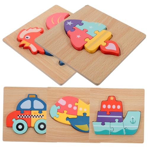 SUPVOX 5 Stück Teiliges Holzpuzzle mit Aufbewahrungsfach Tier und Fahrzeug Motive Montessori Lernspielzeug für Kleinkinder Fördert Feinmotorik Kreativität und Räumliches SUPVOX 5 Stück Teiliges Holzpuzzle mit Aufbewahrungsfach Tier und Fahrzeug Motive Montessori Lernspielzeug für Kleinkinder Fördert Feinmotorik Kreativität und Räumliches von Supvox