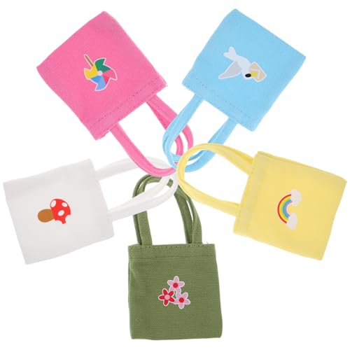 SUPVOX 5 Stück Teiliges Mini Canvas Schultertaschen Bunte Puppenhandtaschen Miniatur Tragetaschen für Puppenhaus Zubehör für Mädchen Puppen SUPVOX 5 Stück Teiliges Mini Canvas Schultertaschen Bunte Puppenhandtaschen Miniatur Tragetaschen für Puppenhaus Zubehör für Mädchen Puppen von Supvox