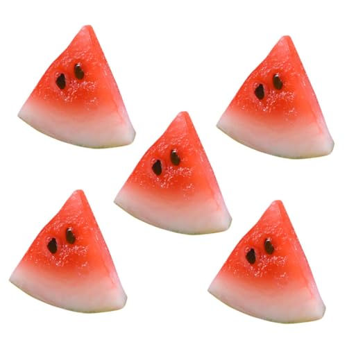 SUPVOX 5 Stück Teiliges Mini wassermelonen Realistisch für Puppenhaus Tischdeko Fotorequisit Langlebig und Detailreich von Supvox