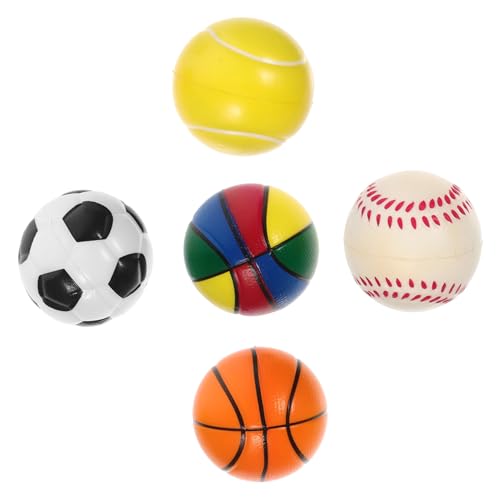 SUPVOX 5 Stück Teiliges PU Schaum Stressball Mini Sportbälle Basketball Baseball Fußball Tennis Leichte Stressspielzeuge für Fördert Feinmotorik und Stressabbau bei Jungen und Mädchen SUPVOX 5 Stück Teiliges PU Schaum Stressball Mini Sportbälle Basketball Baseball Fußball Tennis Leichte Stressspielzeuge für Fördert Feinmotorik und Stressabbau bei Jungen und Mädchen von Supvox