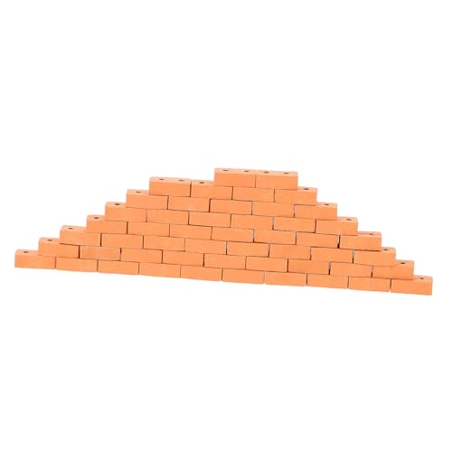 SUPVOX 50 Stück Baumodellbausteine Konstruktionssteine Leichtbeton Miniaturen Bausatz Für Künstliche Ziegel Gartensteine Lose Graue Ziegel Dekorationen Miniatursteine Mini von Supvox