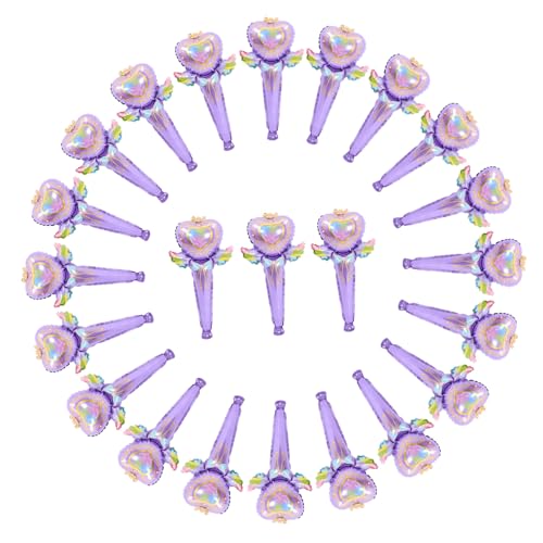 SUPVOX 50 Stück Folienballons in Feenstab Form Handlich Langlebig für Party und Raumdekoration Innen und Außen Pastellviolett Stabiles Material als Foto Requisiten und Festliche von Supvox