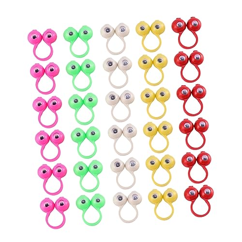 SUPVOX 50 Stück Kreative Finger Spielzeuge mit Lustigen Augen Fingerpuppen für Zufällige Fördert Kreatives Lernen und Logisches für Miniaturpuppenspiele und Partys von Supvox