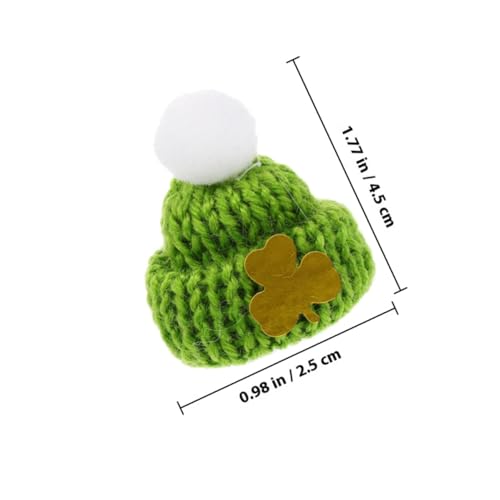 SUPVOX 50 Stück Mini Strickmützen Saint Patrick Mini Hüte Basteln DIY Zubehör für Puppen Schmuck Partydekoration mit Grün Weiß Gold Akzenten von Supvox